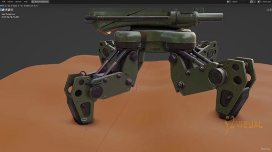 Udemy – Blender中的机械绑定:战斗无人机