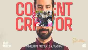 Videohive现代内容创作者拼贴宣传片AE模板_横竖屏双版本