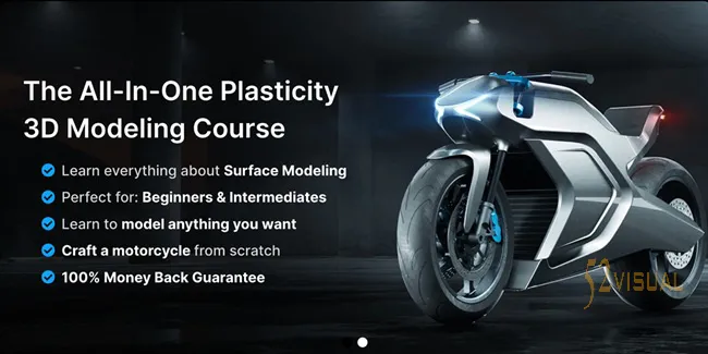 Plasticity – 全能Plasticity 3D建模课程 – 摩托车 by Nikita Kapustin