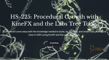 Houdini School – HS-225 使用KineFX和Labs Tree Tools的程序化生长
