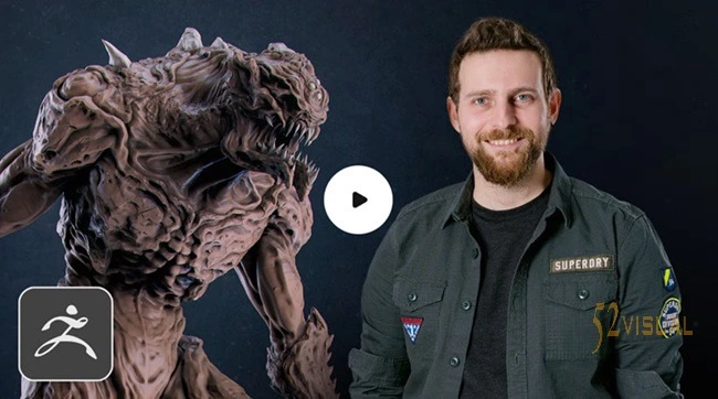 Domestika – ZBrush雕刻：从概念艺术到最终生物