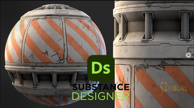 Artstation – 风格化科幻屏障墙 – Substance 3D Designer