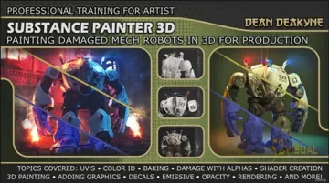 Udemy – 在 Substance Painter 中绘制机甲机器人损伤