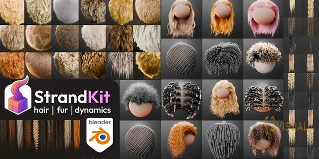 Blender – Strandkit 毛发、皮毛与动力学库