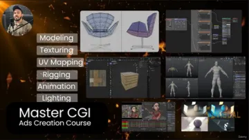 Udemy 掌握 CGI 广告创作视频教程 - Blender 与 After Effects 实战课