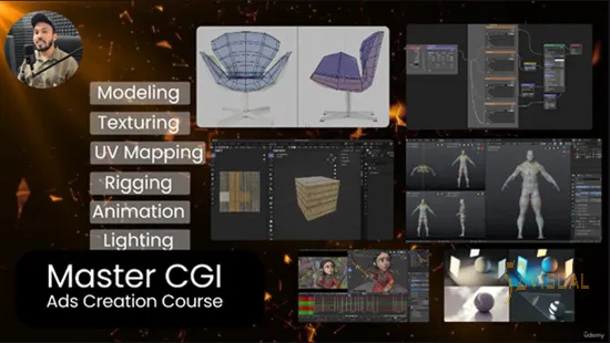 Udemy 掌握 CGI 广告创作视频教程 - Blender 与 After Effects 实战课