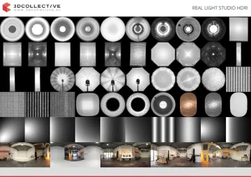 3D Collective Real Light Studio Pack 4K HDRi影棚灯光贴图