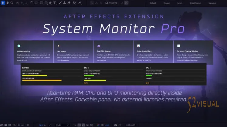 System Monitor Pro for After Effects v1.1 - AE硬件监控插件