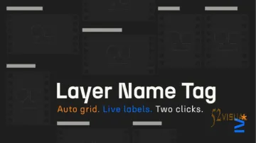 Aescripts Layer Name Tag v1.1.0 AE图层自动重命名标签脚本