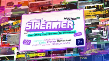 Videohive The Streamer (Premiere Pro) | 适用于网页、Twitch、YouTube、直播的全套资源