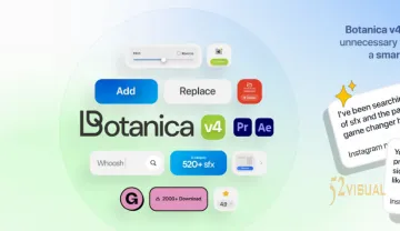 Botanica v4 PR/AE智能音效扩展插件与520+无损SFX预设包