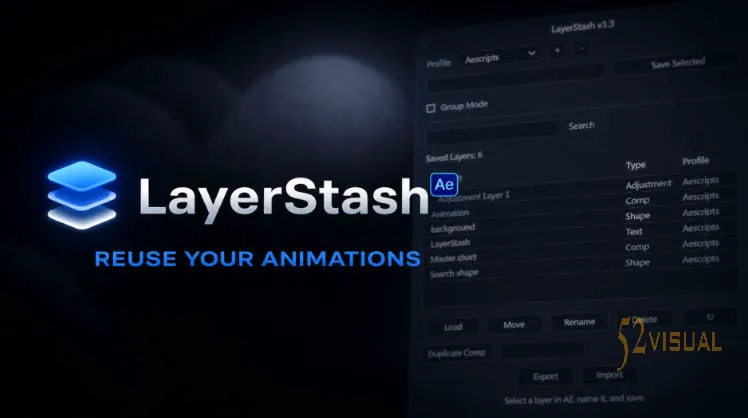 Aescripts LayerStash v1.4.3 - AE图层样式与预设管理器