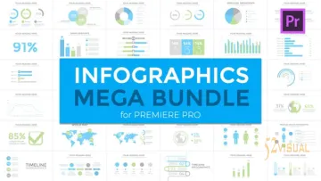 Premiere Pro 信息图模板 - Videohive 350+数据可视化元素