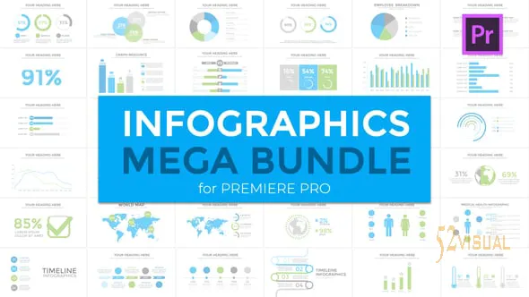 Premiere Pro 信息图模板 - Videohive 350+数据可视化元素