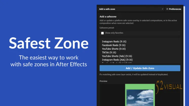 Aescripts Safest Zone v1.0.1 - AE社交媒体视频安全框参考线脚本