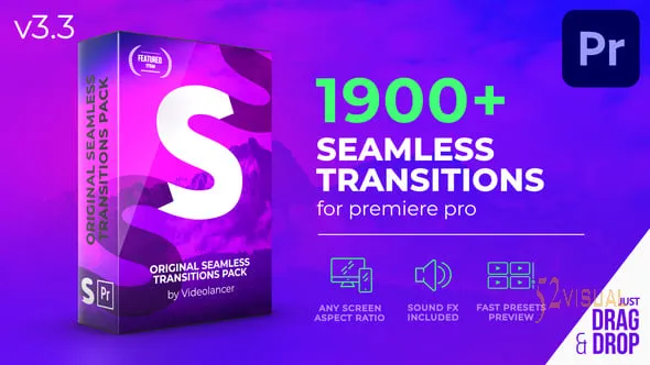 PR无缝转场模板 Videohive Seamless Transitions v3.3 (1800+效果带音效)