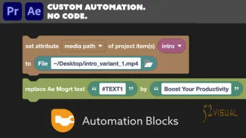 Pr自动剪辑脚本插件 Aescripts Automation Blocks v1.1.013