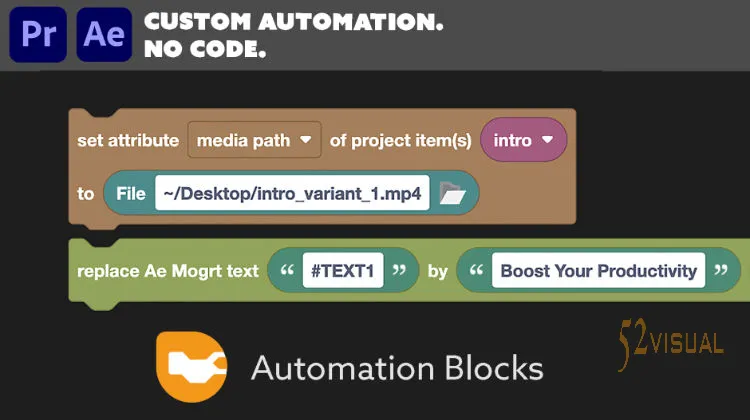 Pr自动剪辑脚本插件 Aescripts Automation Blocks v1.1.013