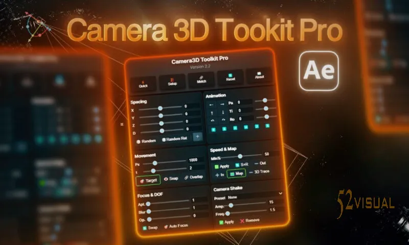 Camera3D Toolkit Pro v3.5 - AE三维相机控制与绑定插件