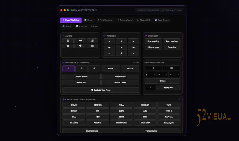 Easy Workflow Pro v3.6.0 After Effects 扩展 - AE工作流效率提升工具