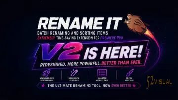 Premiere批量重命名插件Aescripts Rename It! v2.0及安装教程