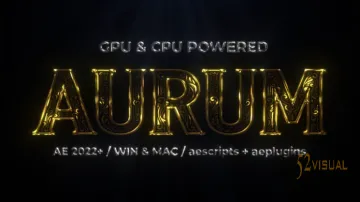 Aescripts Aurum v1 - AE三维金属质感渲染插件 (Win/Mac)