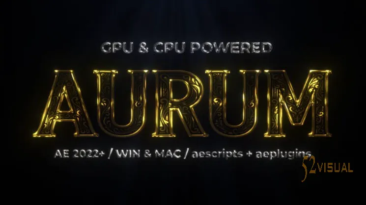 Aescripts Aurum v1 - AE三维金属质感渲染插件 (Win/Mac)