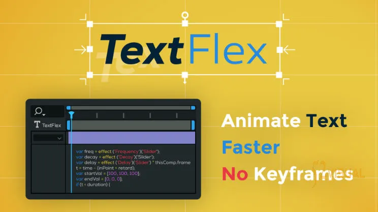 Aescripts TextFlex v1.3 - AE文字延迟弹跳排版动画脚本