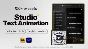 Videohive 100+ 文本预设(带自定义控制)适用于 Premiere Pro – AAPOWER