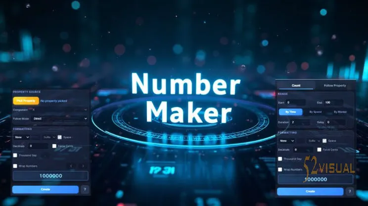 Aescripts Number Maker v1.3.0 - AE动态数字计时器脚本