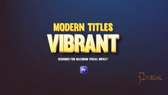 Vibrant Modern Titles 免费 - AE创意时尚字幕条文字动画模板