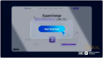 Glass SaaS 介绍 PR 视频模板 - MOGRT 玻璃拟态 UI 动画免费