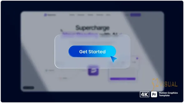Glass SaaS 介绍 PR 视频模板 - MOGRT 玻璃拟态 UI 动画免费