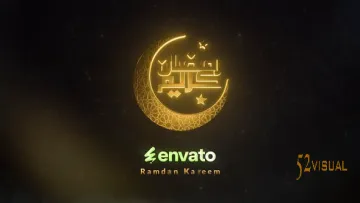 Videohive 3D 金色斋月开场片头