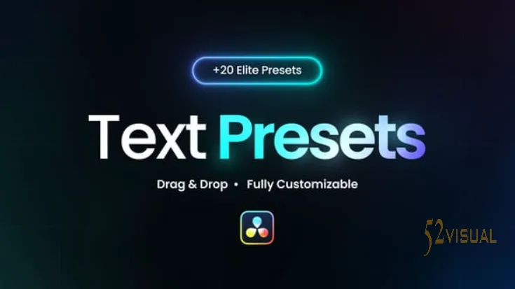 Text Elite 预设包 for DaVinci Resolve