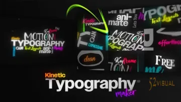 Videohive Kinetic Typography Maker 3D | 程序化文本动画引擎,自定义布局,无需关键帧