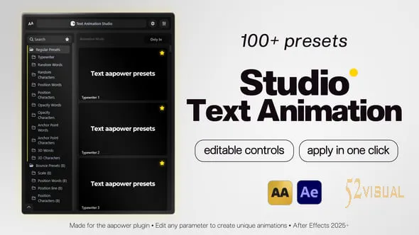 Studio Text Animation - 100+ AE文本动画与动态排版预设