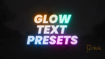 AE发光文字预设 Glow Text Presets 霓虹闪烁排版动画模板