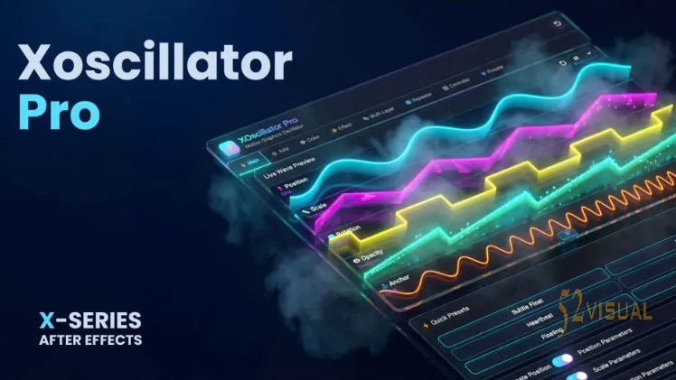 Aescripts XOscillator Pro v1.0.1  - AE程序化波形动画插件
