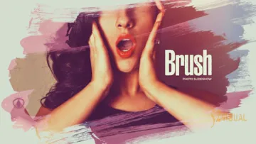 AE模板：精美画笔照片幻灯片 Videohive Beautiful Brush Slideshow