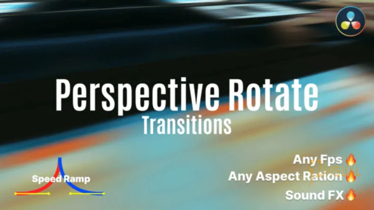 Videohive 透视旋转视频转场模板 DaVinci Resolve 达芬奇特效