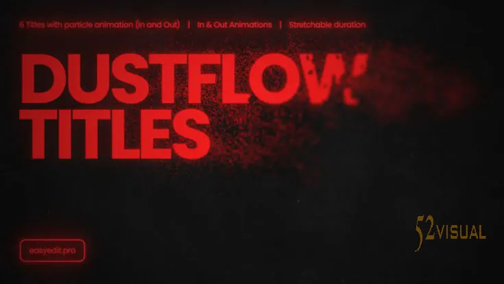 达芬奇模板: Dustflow 6个沙尘灰尘文字排版标题动画模板