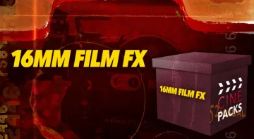 CinePacks 16mm胶片特效复古滤镜叠加转场音效素材包
