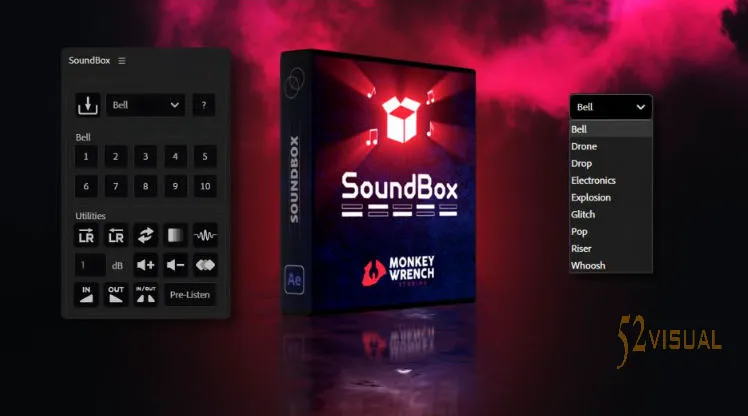 Aescripts SoundBox v1.0.0 - After Effects 快捷音频与音效管理AE脚本