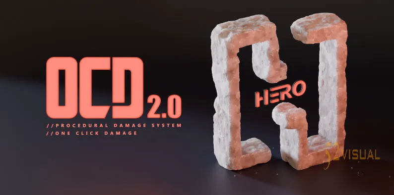 One Click Damage v2.5.0 Blender 磨损做旧插件免费