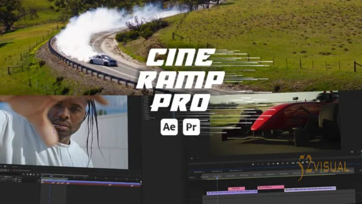 Cine Ramp Pro 视频速度斜坡转场AE/PR模板