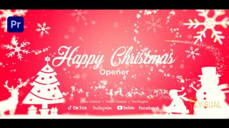 Videohive圣诞开场视频PR模板 - 节日片头动画免费