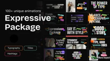 Expressive Pack AE模板 - 创意图形动画预设 - Videohive 61001678
