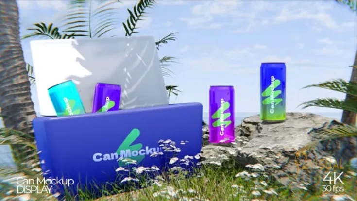 Videohive 罐头产品样机 AE模板 Can Product Mockup