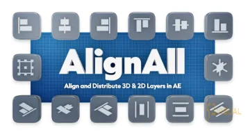 Aescripts AlignAll v1.1.0  - AE 3D与2D图层一键对齐分布脚本